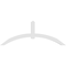 Ekena Millwork Archdale Architectural Grade PVC Gable Bracket, 108"W x 40 1/2"H x 6"D x 6"F, 9/12 Pitch GBP108X41X0606ARC00 - alternate 4